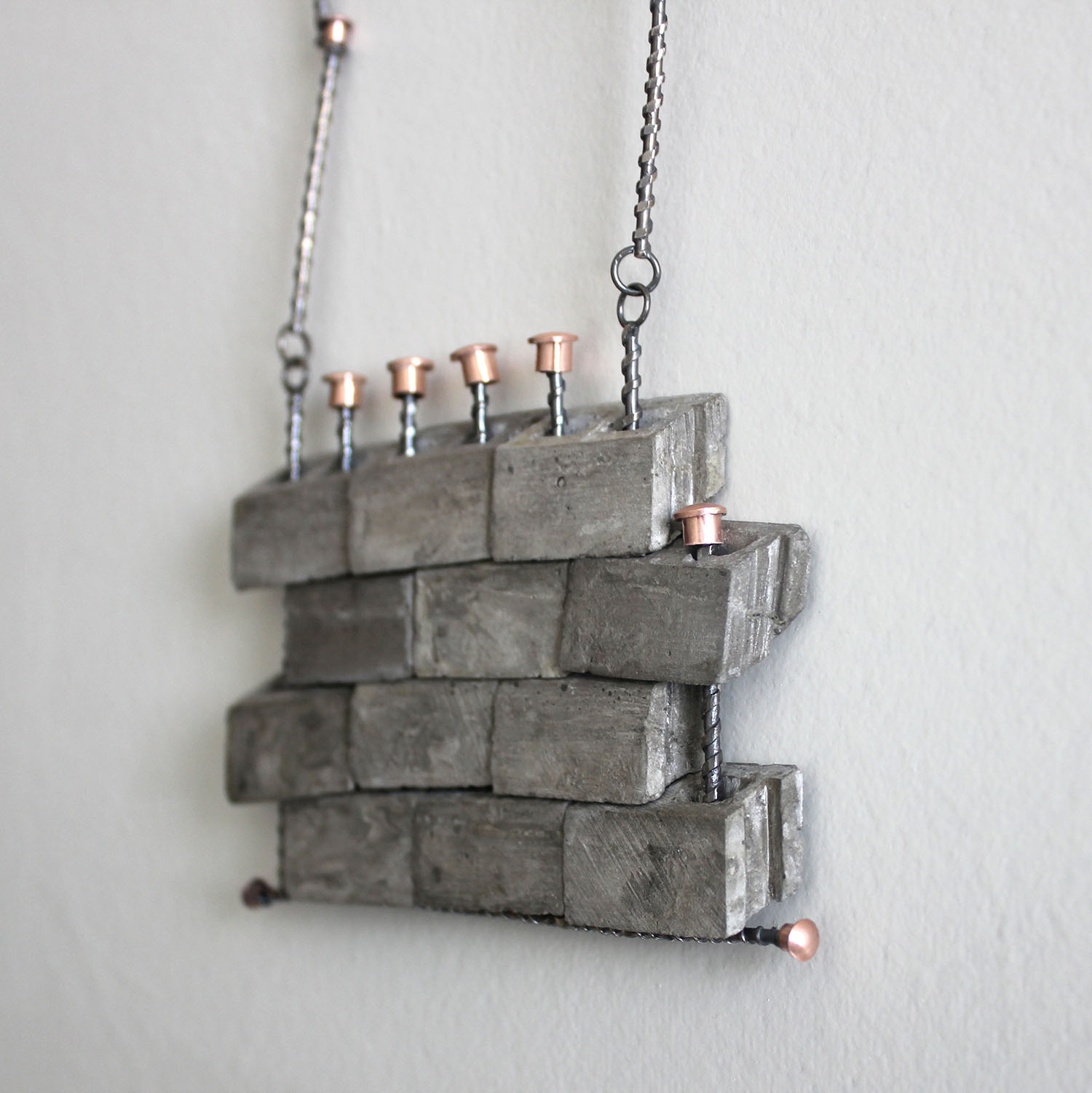 cinder building blocks detail by Natalie Macellaio