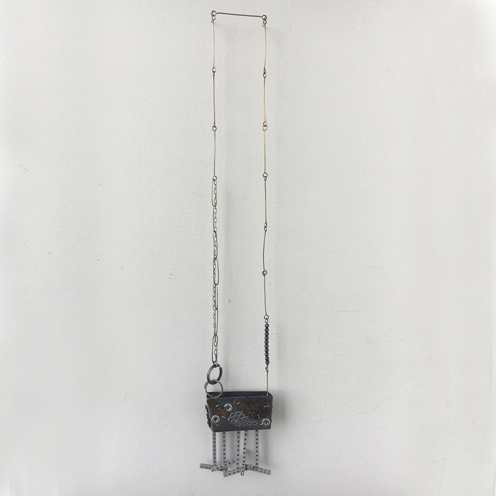 construction jewelry Phyllida barlow necklace full by Natalie Macellaio